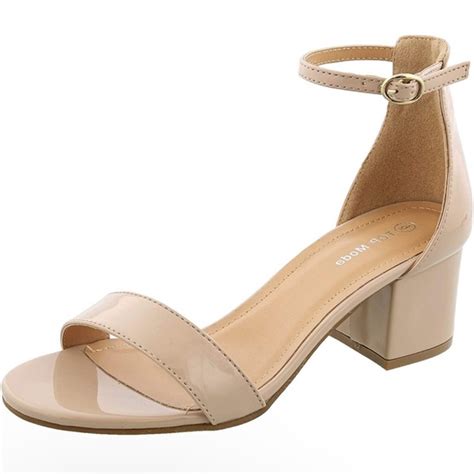 Shoes Nude Block Kitten Heel With Ankle Strap Poshmark