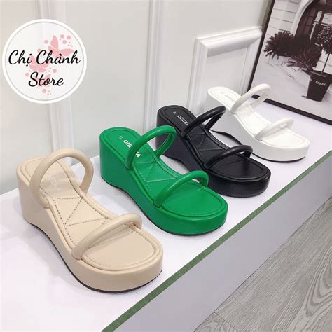 Dép xuồng nữ p quai ngang ống mềm êm siêu HOT chất da xịn mịn hàng đẹp y hình Chị Chảnh Store