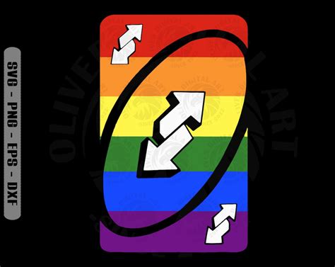 Lgbtq Uno Reverse Card Svg Lgbt Pride Svg Rainbow Card Svg Etsy Uk