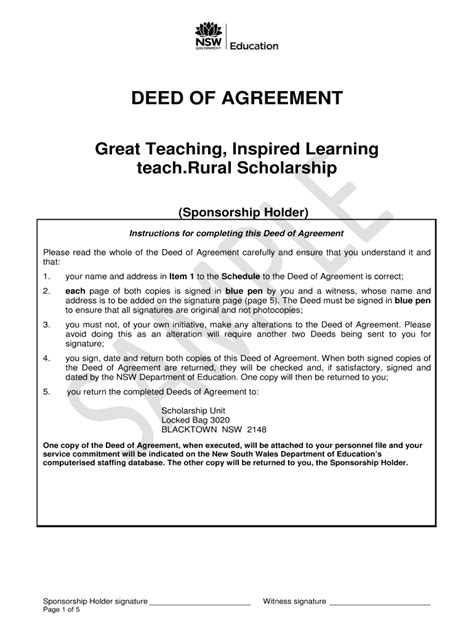fillable  deed  agreement fax email print pdffiller