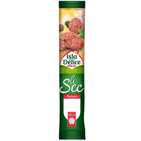 Saucisson sec nature halal Isla Délice 200 g La Belle Vie