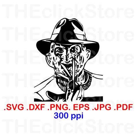 Freddy Krueger Svg Horror Movie Svg Scary Movies Halloween Nightmare On