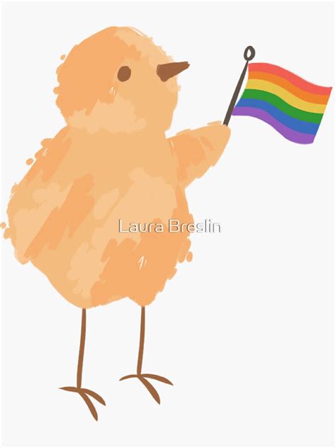 Gay Pride Flag Chicken Sticker For Sale By Lauraanne Redbubble