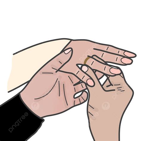A Man Put Ring In Womans Finger Wedding Ceremony Woman Love Ring Png