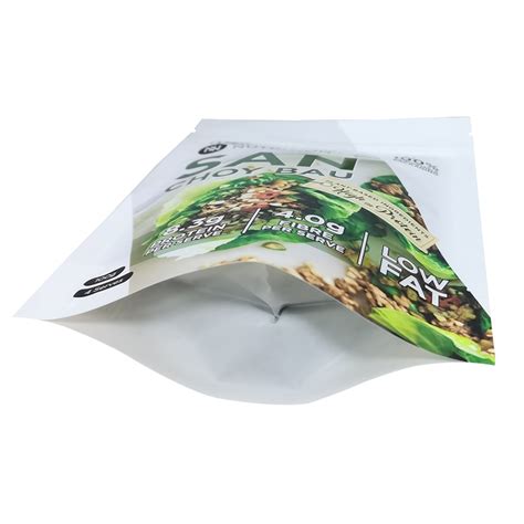 Heat Sealable Biodegradable Resealable Zip Pouch Corn Starch Food