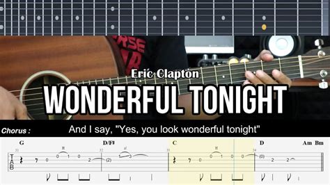 Wonderful Tonight Eric Clapton EASY Guitar Lessons TAB Guitar