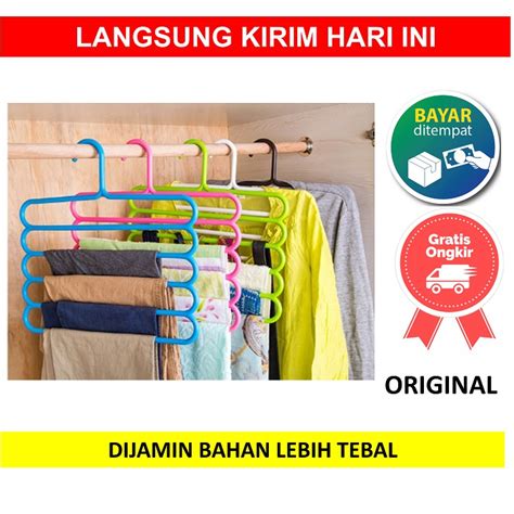 Jual Hanger 5 Susun Laundry Gantungan Multifungsi Scarf Jilbab Baju