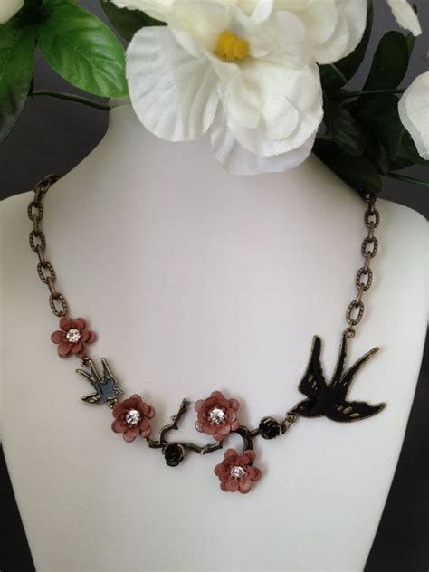 Vintage Metal Flowers Necklace By Nmarzoladesigns On Etsy 25 00