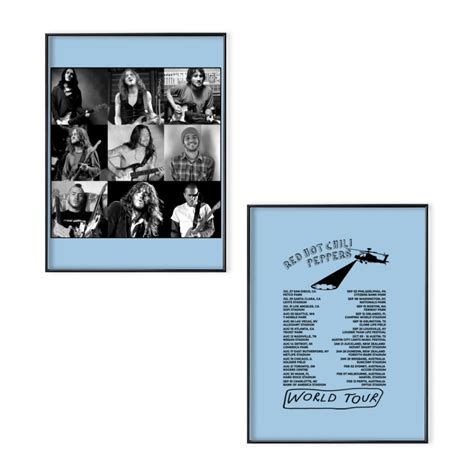 Red Hot Chili Peppers Poster Set Red Hot Chili Peppers World Tour Poster Set Red Hot