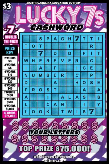 Nc Scratch Off Lucky 7s Cashword 898 Lottoedge