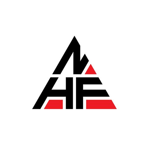 Diseño De Logotipo De Letra Triangular Nhf Con Forma De Triángulo