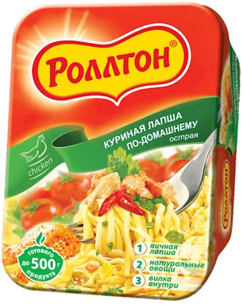 Лапша Роллтон Куриная, острая, 90 г - купить в Баку. Цена, обзор ...