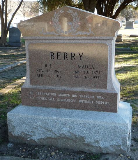 Robert Emmett Berry 1868 1912 Find A Grave Memorial