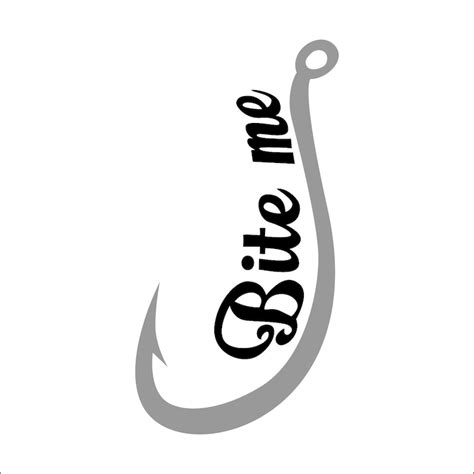 Bite Me Fish Hook Svg Eps  Png Dxf Files Etsy