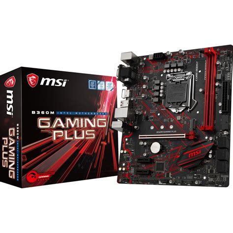 MSI B360M GAMING PLUS Intel B360 So.1151 Dual Channel DDR4 mATX Retail ...