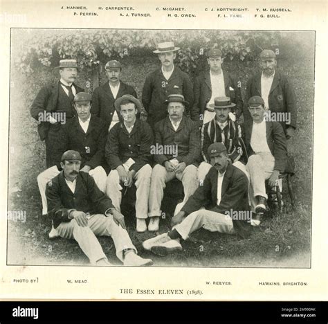 Essex Cricket Team, 1898 Stock Photo - Alamy