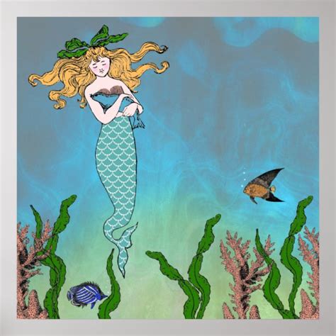 Vintage Mermaid Posters, Prints & Poster Printing | Zazzle CA