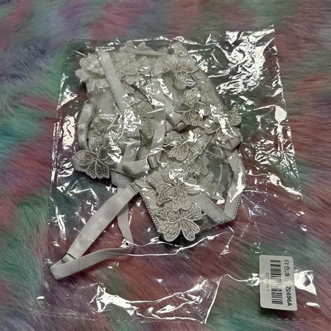 White Floral Lace Underwire Lingerie Two Piece Set Depop