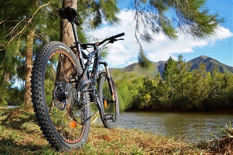 blue mountain bike  lake wallpaper wallpaperscom