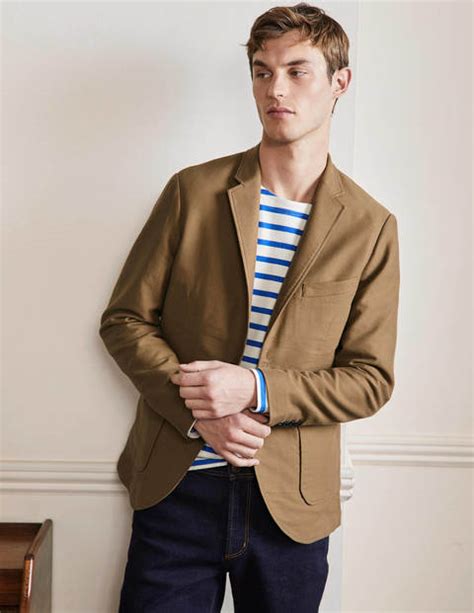 Classic Fit Moleskin Blazer Otter Boden Eu