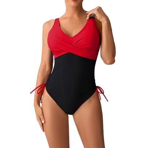 Women S Slim Retro Pleated Gathered Retro Pad Swimsuit Women S Swimsuit Bikini Bodysuit Men S