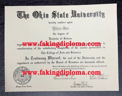 How To Order Ohio State University Diploma Buy Osu Degree Buy Fake