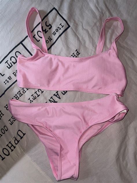 Pastel Pink Bikini Women S Fashion Swimwear Bikinis Swimsuits On Carousell