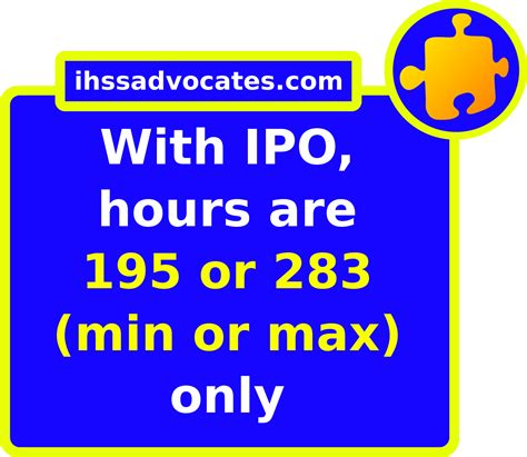 How to Avoid The IPO Dance - IHSS Videos IHSS Advocates