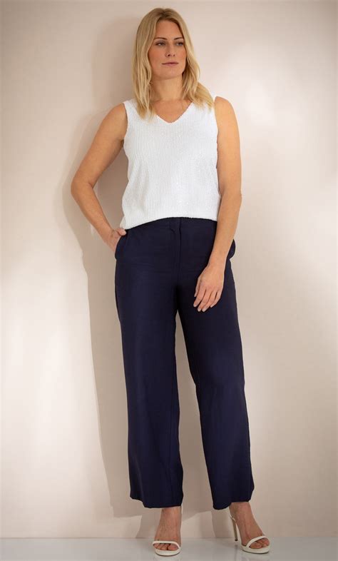 Wide Leg Trousers In Blue Klass