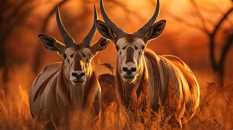 Premium Ai Image Gemsbok Dual Artistic Processing