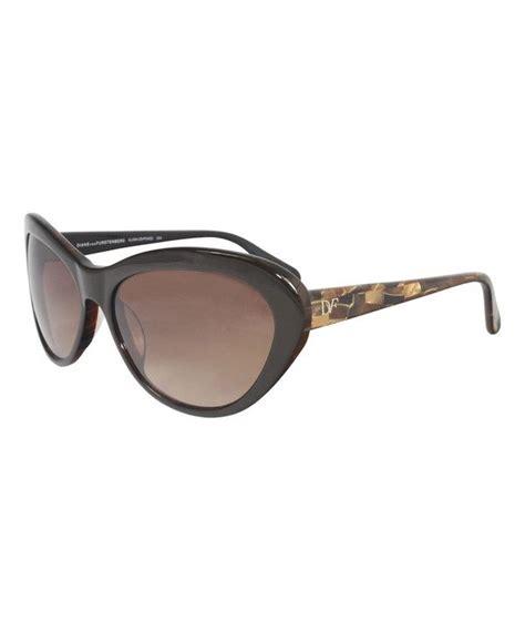 Look At This Diane Von Furstenberg Chocolate Cat Eye Sunglasses On