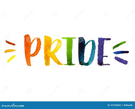 Gay Pride Watercolor Lettering Stock Illustration Illustration Of Love Homosexual
