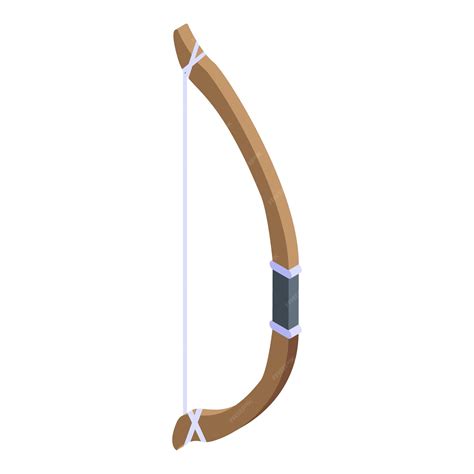 Premium Vector Stone Age Bow Icon Isometric Of Stone Age Bow Vector