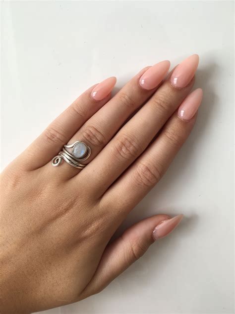 Nude Pink Almond Acrylic Nails Almond Acrylic Nails Rounded Acrylic Nails Nails