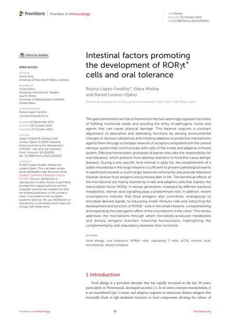 (PDF) Intestinal factors promoting the development of RORγt+ cells and ... 
