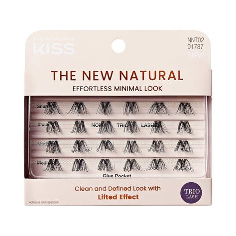 Kiss The New Natural Trio Lashes False Eyelashes Clusters 02 24 Wisps