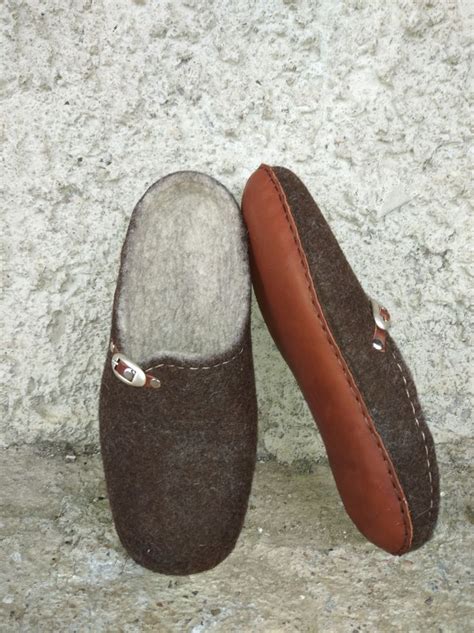 Тапочки из натуральной шерсти, подошва из натуральной кожи. | Тапочки ...
