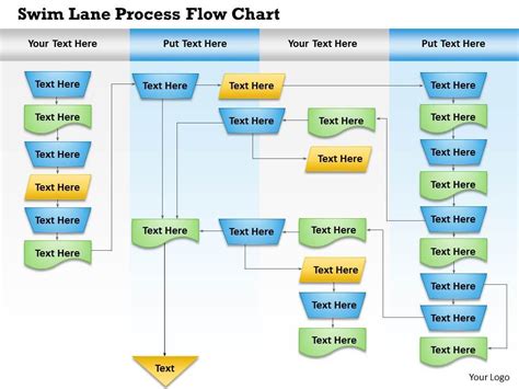 0814 Business consulting Diagram Swim Lane Process Flow Chart ...