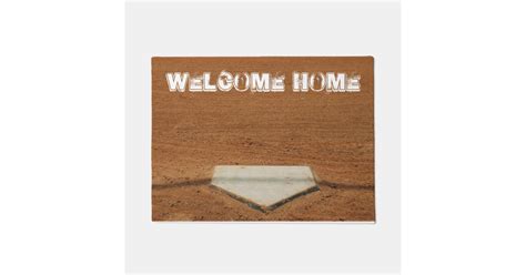 Welcome Home Softballbaseball Home Plate Doormat Zazzle