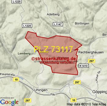 Postleitzahlgebiet 73117 - PLZ