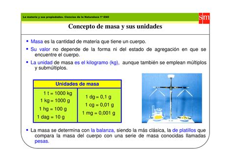 Concepto De Masa Y Sus Unidades