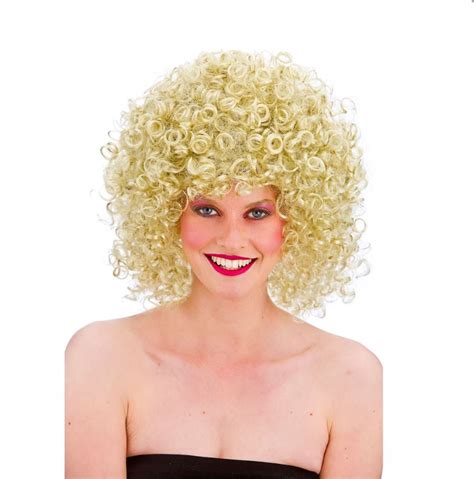 Perruque disco perm blonde Perruques Perruques Afro et Frisées Netbootic