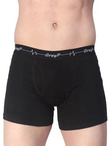 Pure Cotton Plain Mens Trunk Underwear Length Mid Way Type Trunks