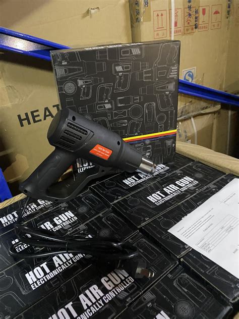 Electric Heat Shrink Gun W Heavy Duty Hot Air Blower Gun Plastic Sealer Temperature