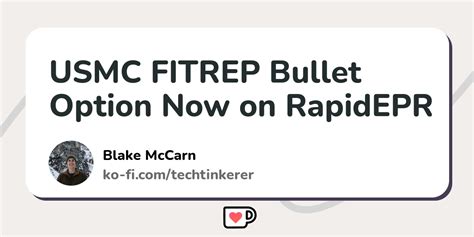 Usmc Fitrep Bullet Option Now On Rapidepr Ko Fi ️ Where Creators Get