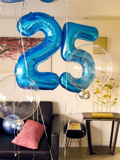 Balloons For 25th Birthday Decoration Miami Party Decor Party