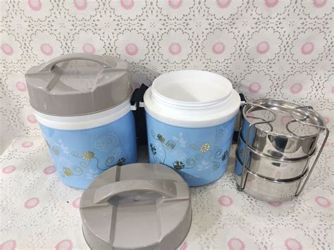 Kiam Steel Hot Tiffin Lunch Pot 3 Bati Monalisa