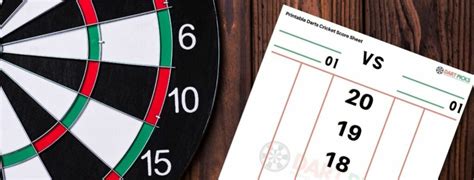 Printable Darts Cricket Scoresheet