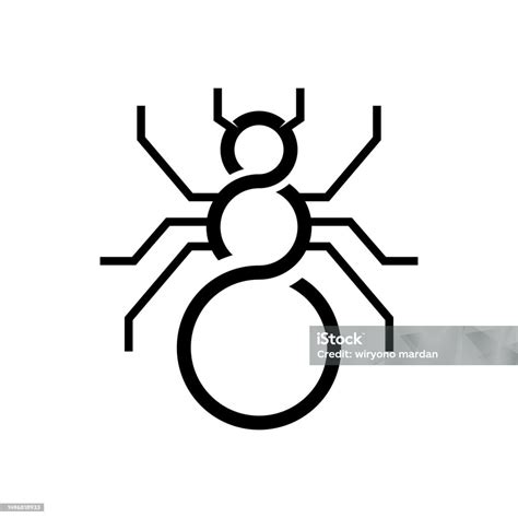 ikon vektor templat logo semut ilustrasi stok  gambar