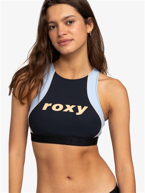 ROXY Active Crop Top De Bikini Para Mujer Roxy